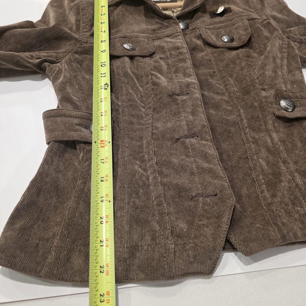 L.A. Live a Little Brown Corduroy Jacket Women’s Size Small Boho Western Stretch - Picture 10 of 13